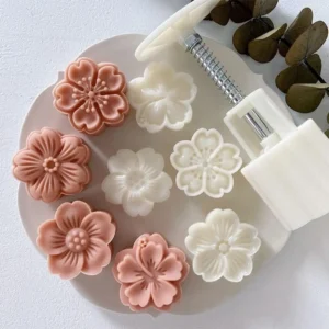 Forma do ciasta księżycowego - ręczna prasa do mooncake Różowy