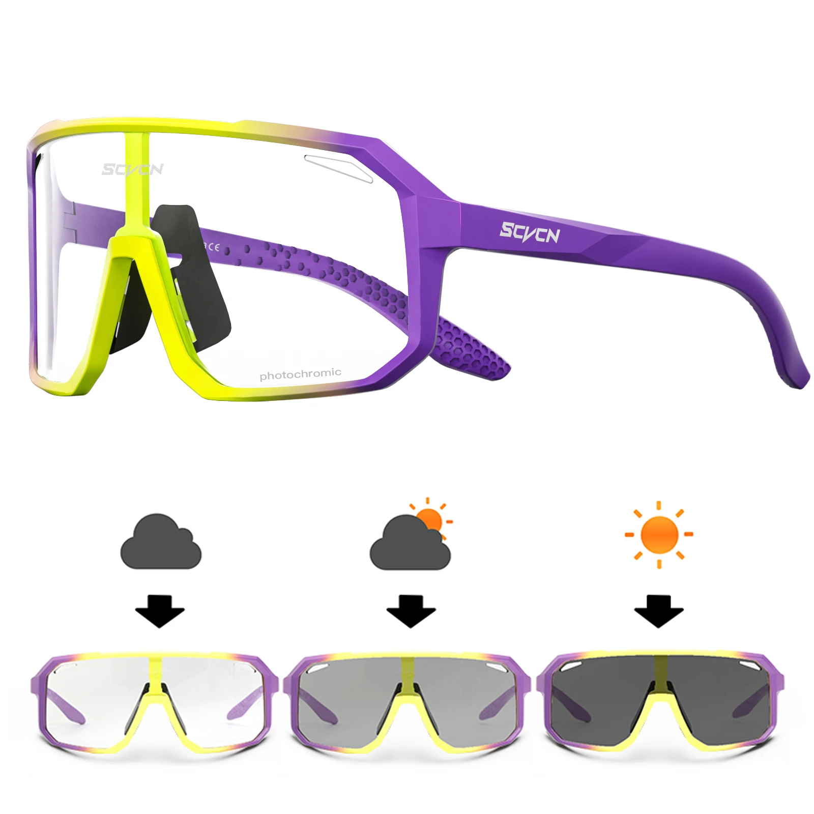 Fotochromowe okulary rowerowe sportowe UV400 Dz s62 ph 09