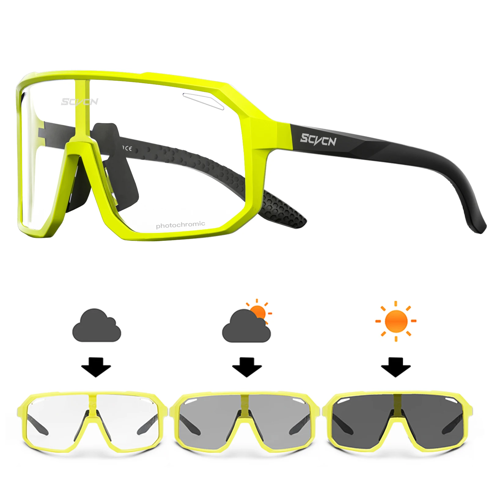 Fotochromowe okulary rowerowe sportowe UV400 Dz s62 ph 11