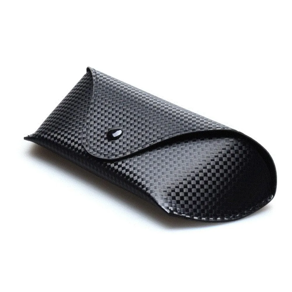 Futerał na okulary ze skóry PU z zamkiem – eleganckie etui ochronne Khaki