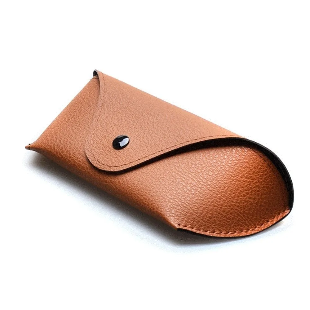 Futerał na okulary ze skóry PU z zamkiem – eleganckie etui ochronne Czarny