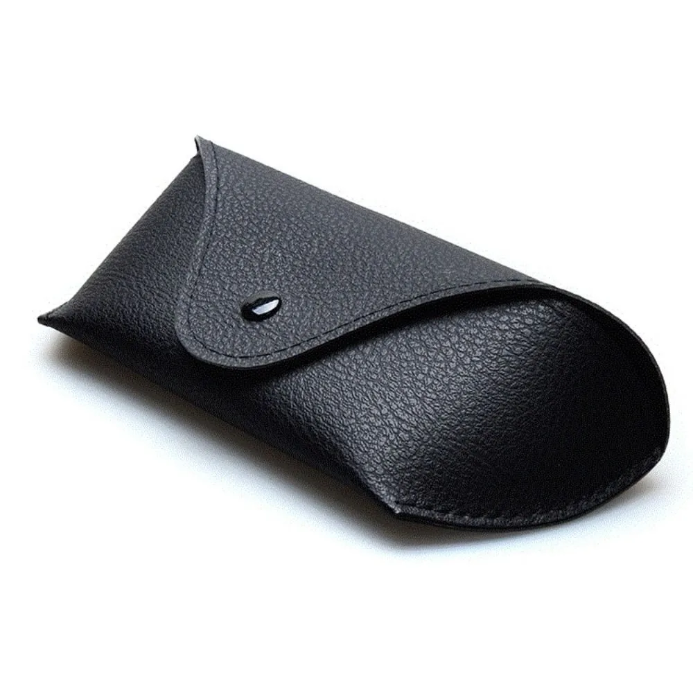 Futerał na okulary ze skóry PU z zamkiem – eleganckie etui ochronne Zielony