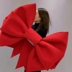 Gigantyczna kokarda DIY z pianki EVA na dekoracje Czerwony