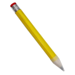 Gigantyczny drewniany ołówek z gumką, 18/35 cm Czarny