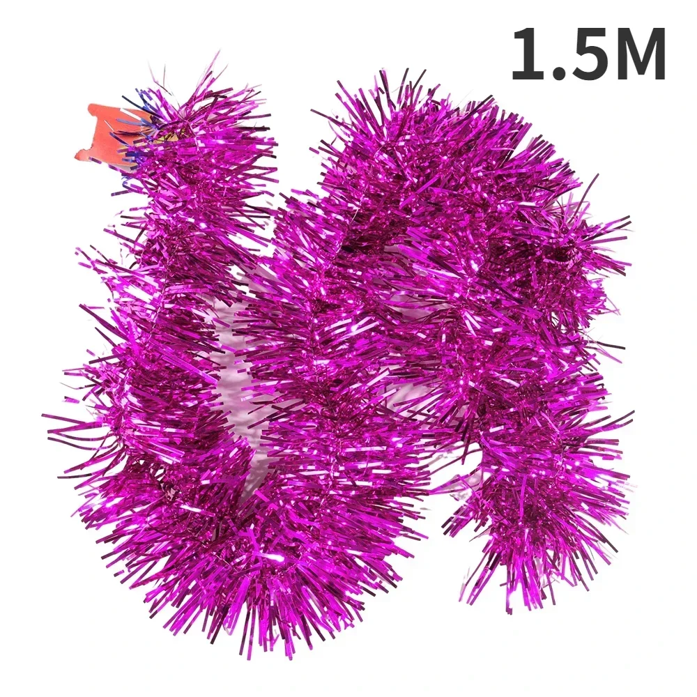 Girlanda na choinkę z gwiazdkami PVC 1,8 m Jasny róż
