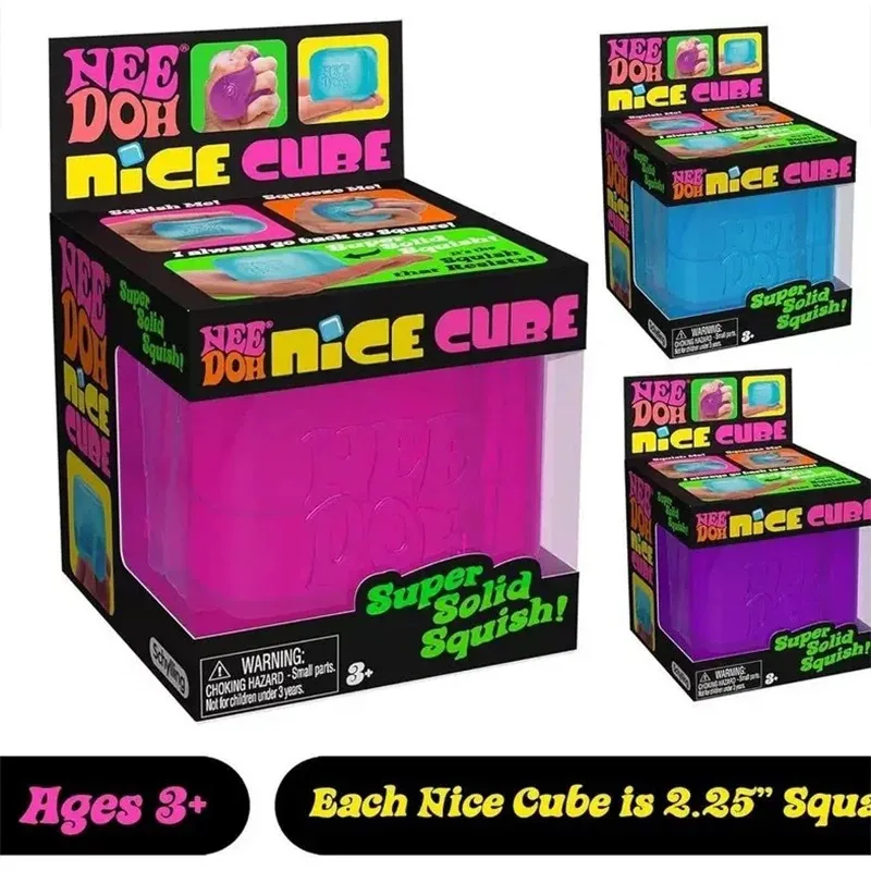 Gniotek Schylling Nee Doh Nice Cube, kostka sensoryczna Ciemnoniebieski
