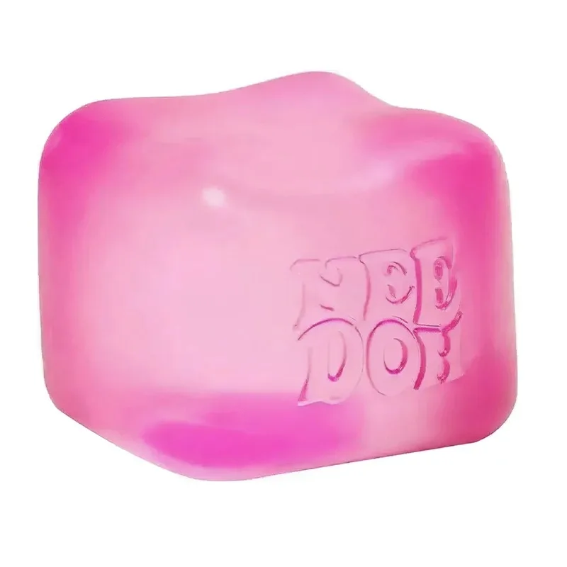 Gniotek Schylling Nee Doh Nice Cube, kostka sensoryczna Jasnożółty