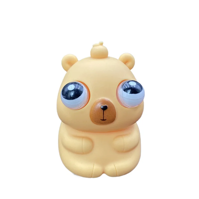 Gniotek Pop Eye ze zwierzątkami, sensoryczna zabawka fidget Jasnożółty