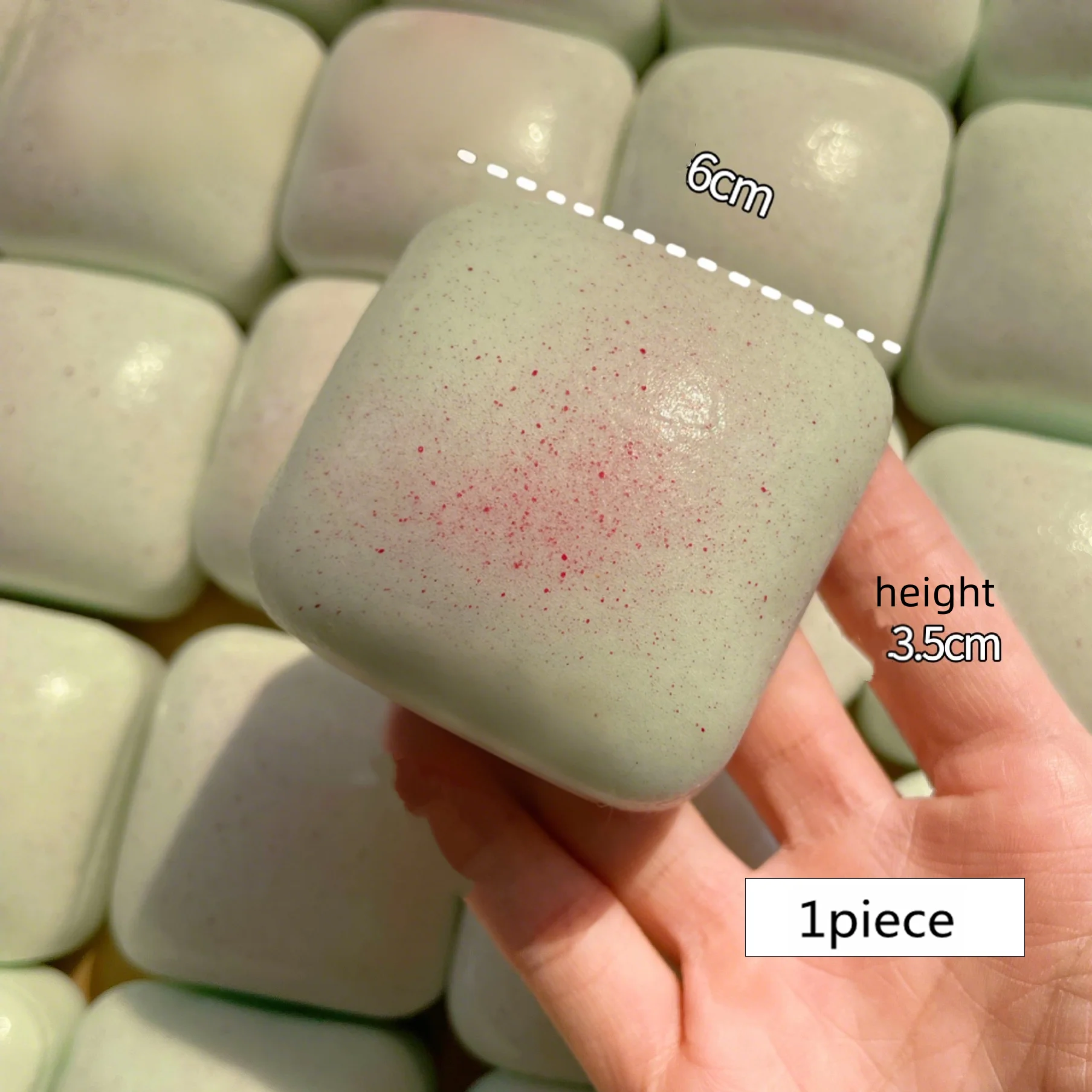 Gniotek squishy w kształcie kwadratowej bułki, wolno rosnący Jasnożółty