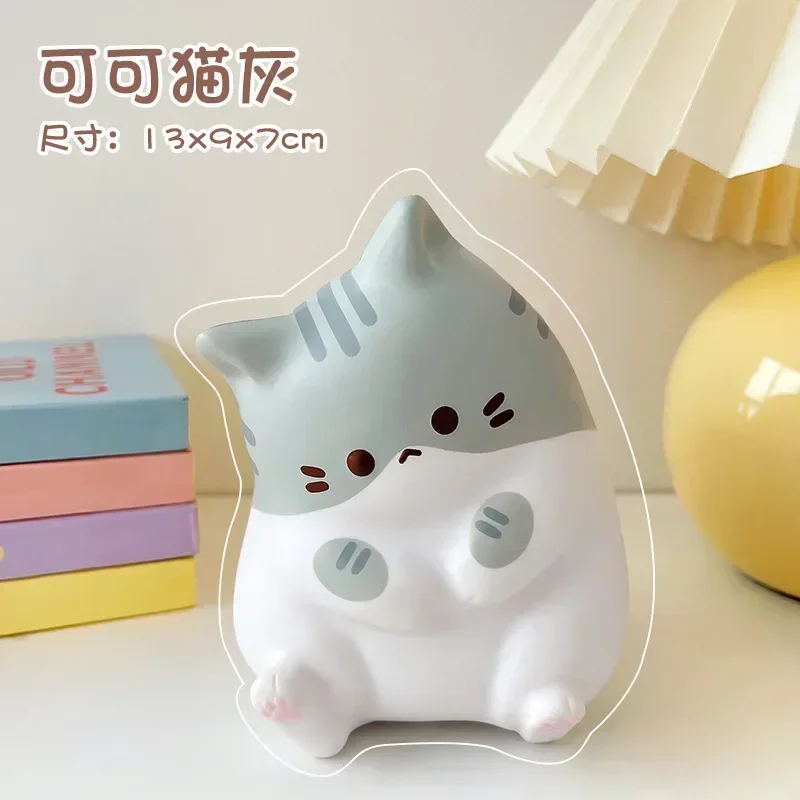 Gniotek squishy kotek, wolno rosnący do ściskania Szaro brązowy