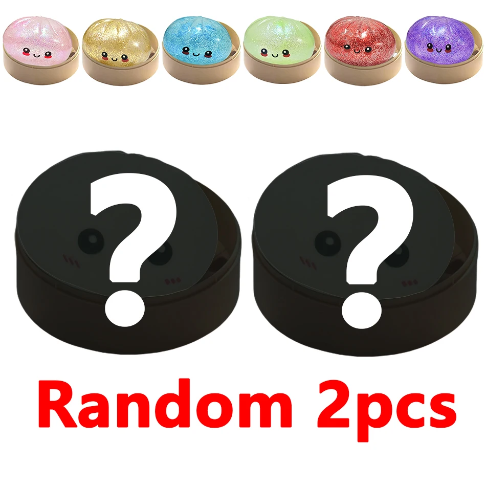 Gniotek squishy w kształcie pierożka baozi, wolno rosnący Jasnożółty