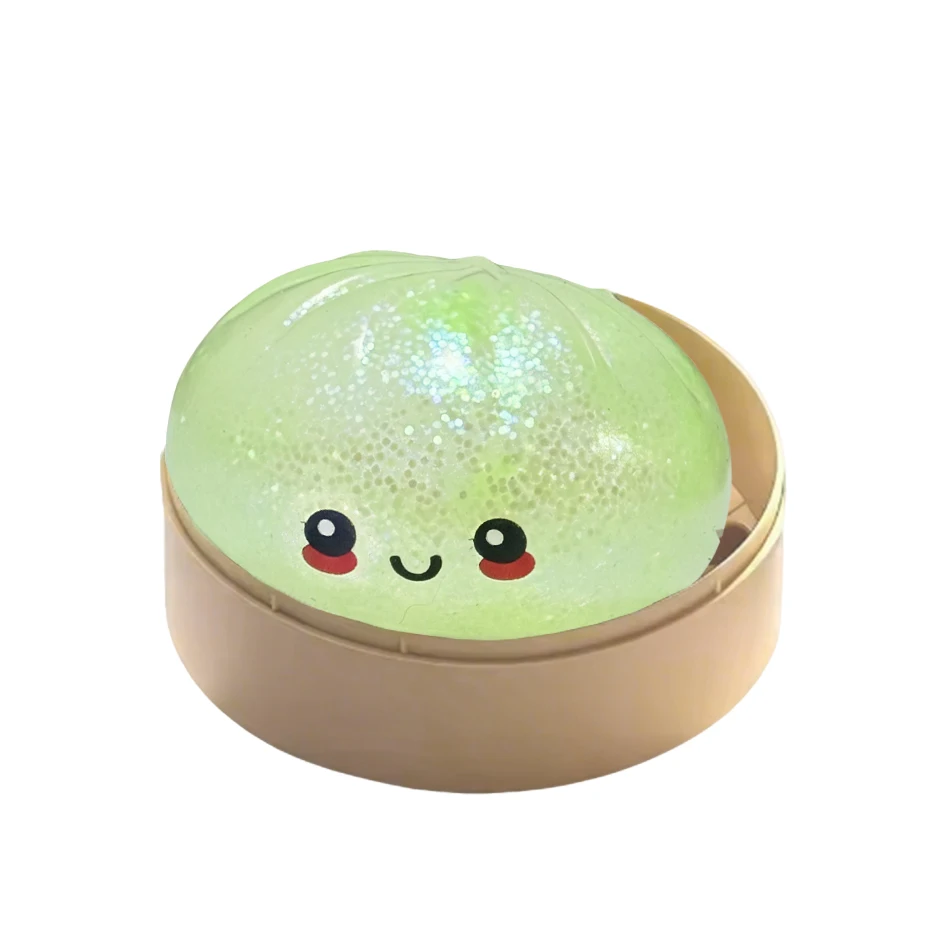 Gniotek squishy w kształcie pierożka baozi, wolno rosnący Jasny