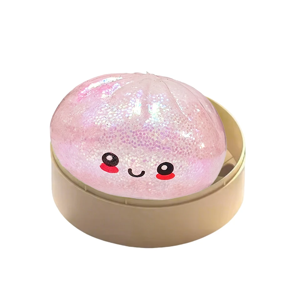 Gniotek squishy w kształcie pierożka baozi, wolno rosnący śliwka