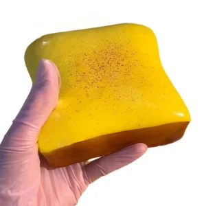 Gniotek squishy tost z masłem, mocny i wolno rosnący Jasnoszary