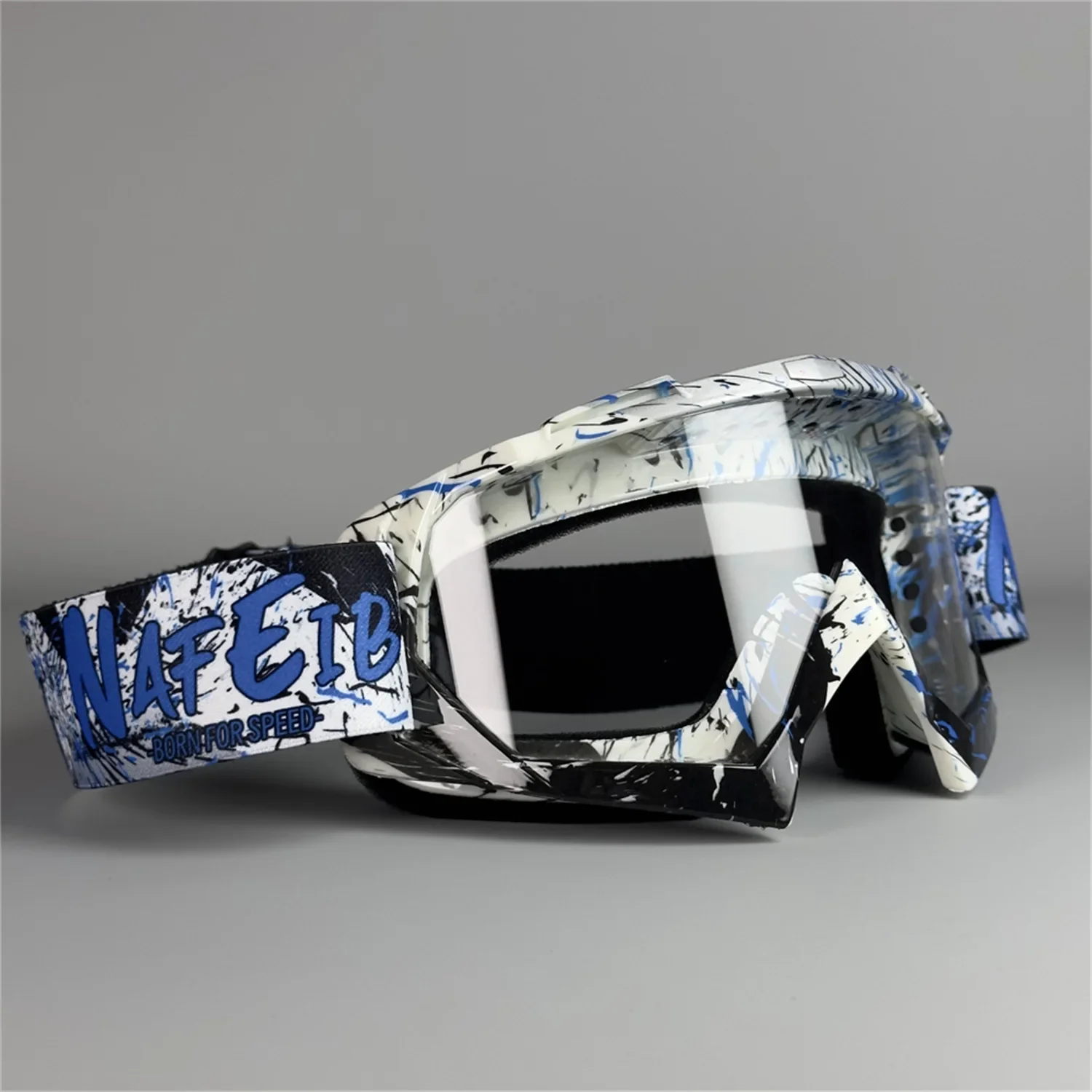 Gogle motocyklowe terenowe MX z daszkiem Fji010