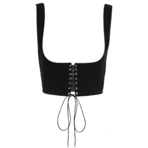 Gorset waist trainer pod biust z regulacją Czarny