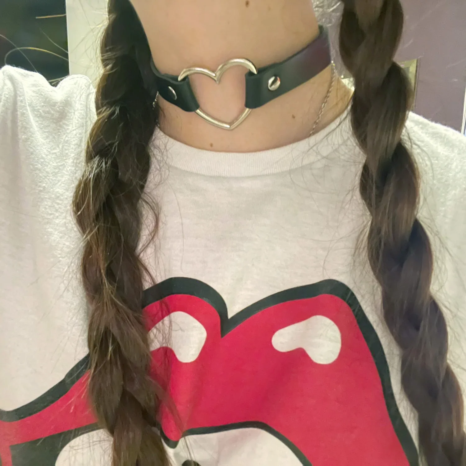 Gotycki choker z sercem i kłódką – punk skórzany kołnierz Pgxlx01bkh