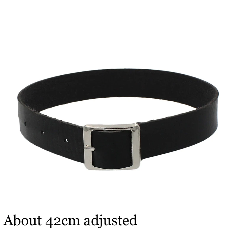 Gotycka skórzana bransoletka choker w stylu punk Square