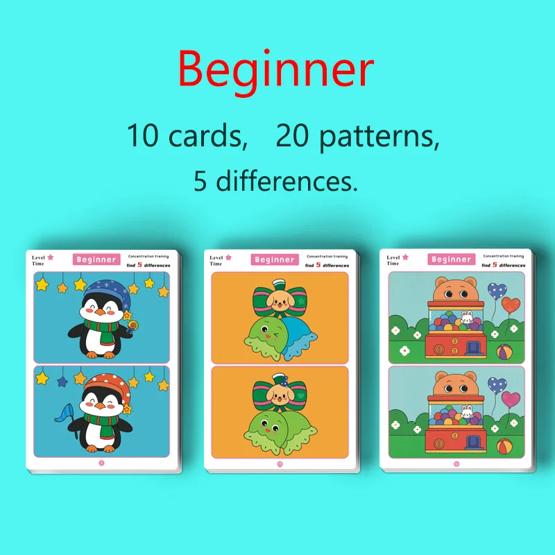 Gra edukacyjna znajdź różnice z mazakiem suchościeralnym Beginner