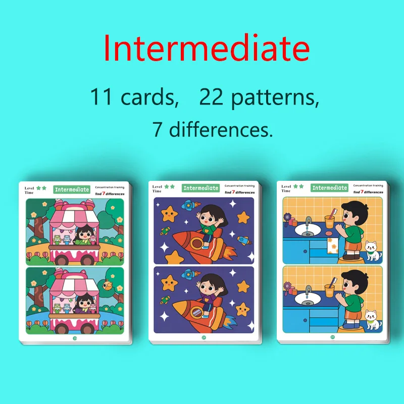 Gra edukacyjna znajdź różnice z mazakiem suchościeralnym Intermediate