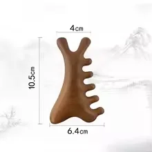 Grzebień do masażu głowy Gua Sha z szerokim rozstawem zębów Przezroczysty
