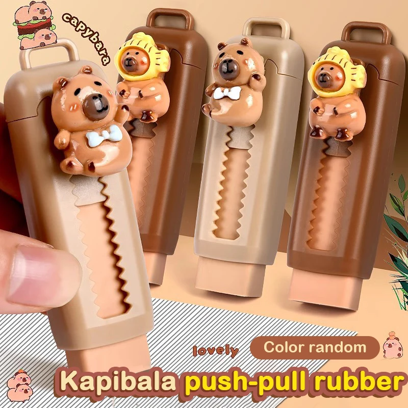 Gumka Kawaii Kapibara wysuwana push-pull