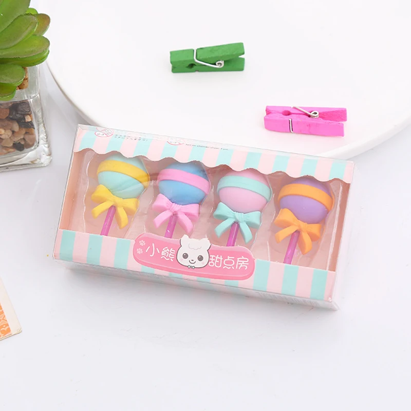 Gumka do mazania Kawaii lizak i lody dla dzieci Fioletowy