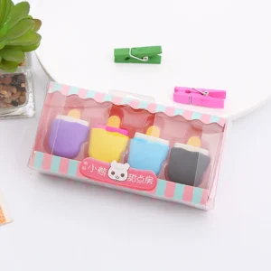 Gumka do mazania Kawaii lizak i lody dla dzieci śliwka