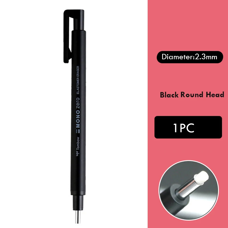 Gumka Tombow Precision wymienna do rysowania, metalowa końcówka 50 mm Biały