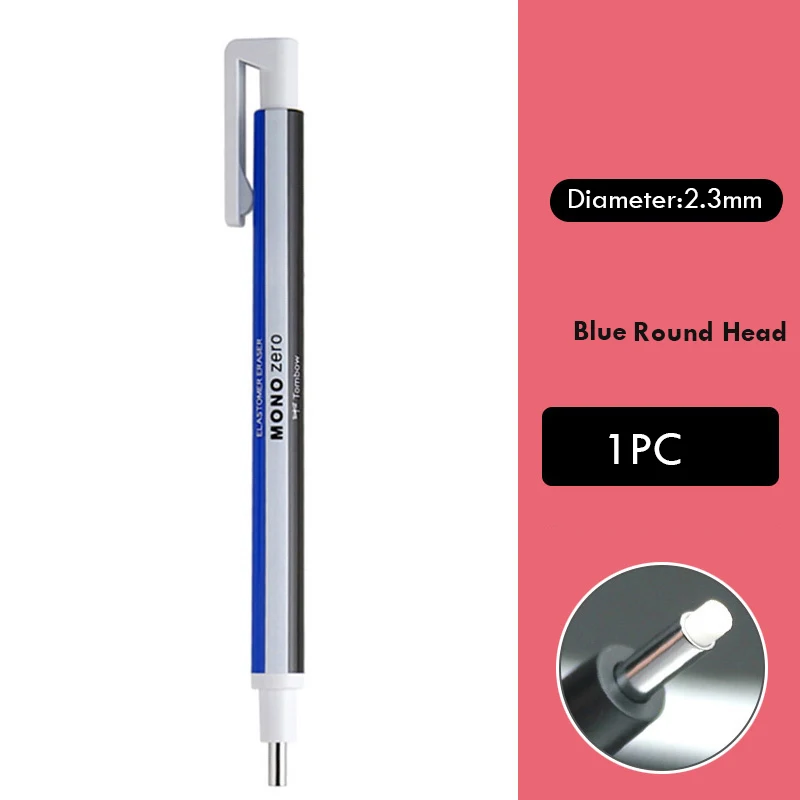 Gumka Tombow Precision wymienna do rysowania, metalowa końcówka 50 mm Czerwony
