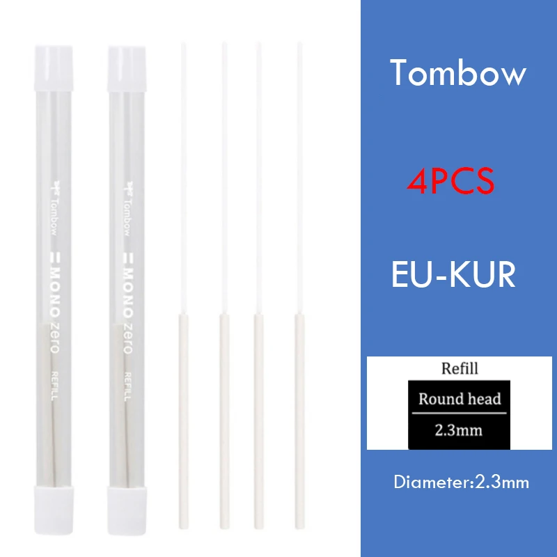 Gumka Tombow Precision wymienna do rysowania, metalowa końcówka 50 mm Zielony