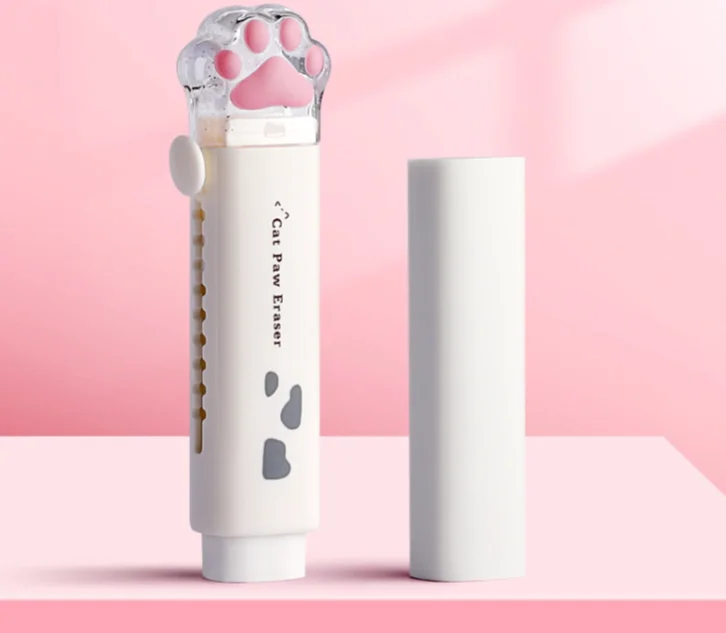 Gumka wysuwa-chowa z kształtem kociego pazura kawaii Biały