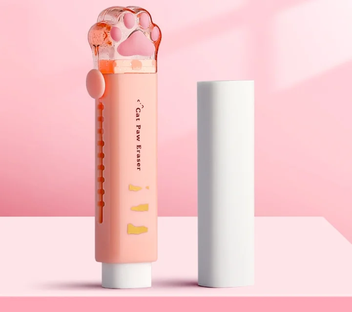 Gumka wysuwa-chowa z kształtem kociego pazura kawaii Pomarańczowy
