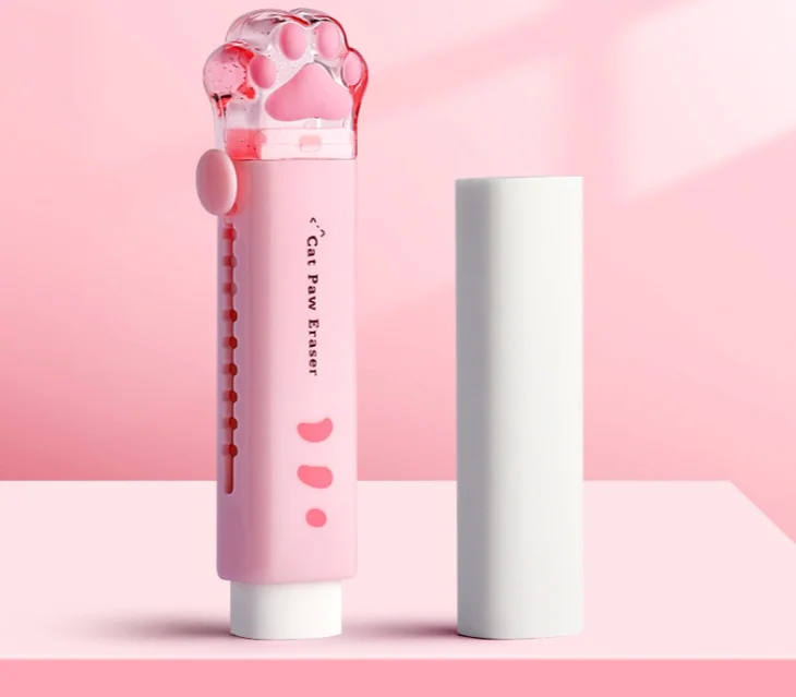 Gumka wysuwa-chowa z kształtem kociego pazura kawaii Różowy