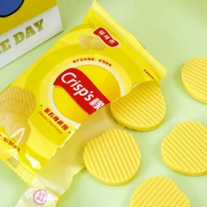 Gumki do mazania w kształcie chipsów ziemniaczanych 4 szt. Zielony