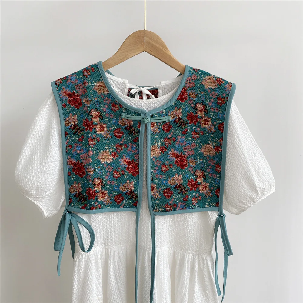 Haftowana kamizelka damska sznurowana w stylu vintage Pomarańczowy