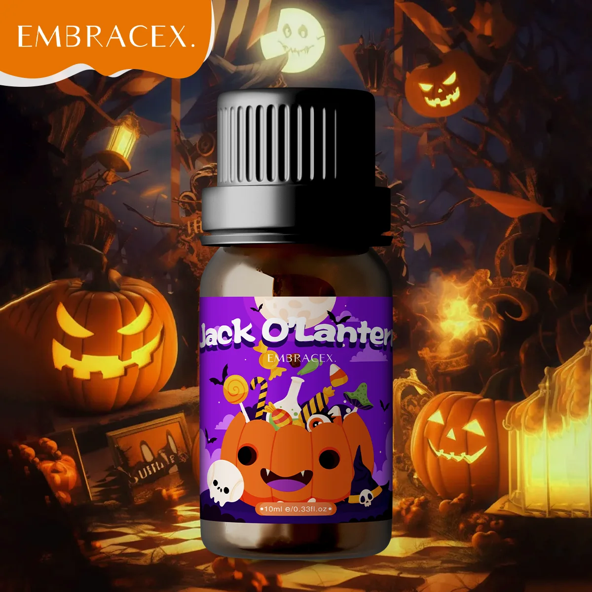 Halloweenowe olejki eteryczne 5 ml zestaw - dynia, czarny kot, mroczne nuty Niebieski