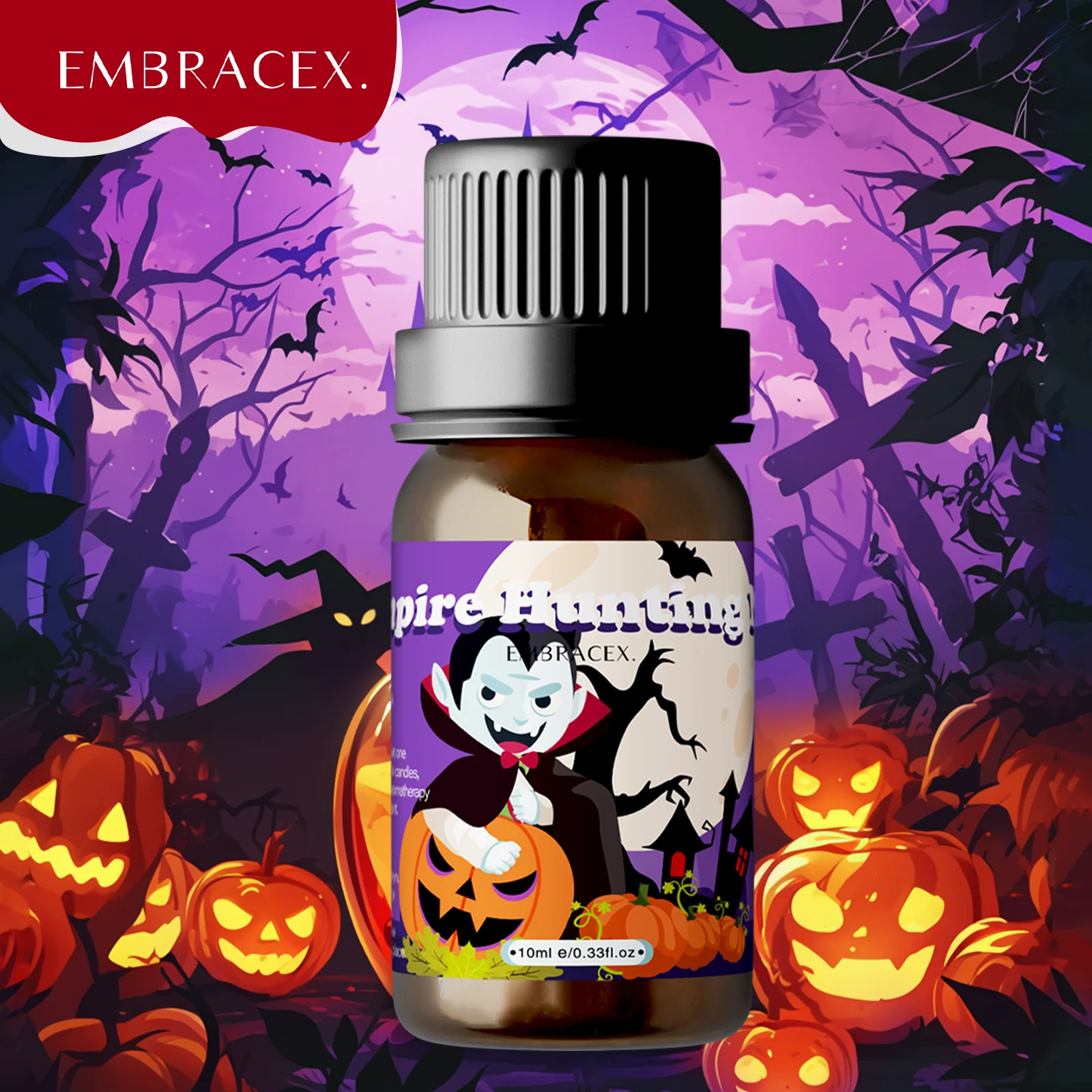 Halloweenowe olejki eteryczne 5 ml zestaw - dynia, czarny kot, mroczne nuty Złoto