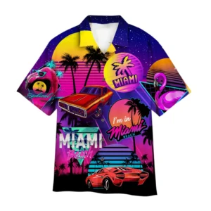 Hawajska koszula męska z nadrukiem 3D w stylu lat 80. Shirts ysy020394