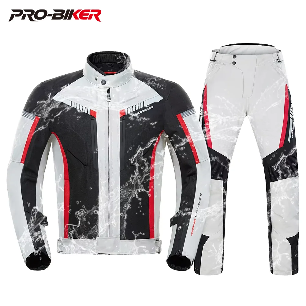 HEROBIKER wodoodporna kurtka i spodnie motocyklowe z ochraniaczami Mp1006gr pants