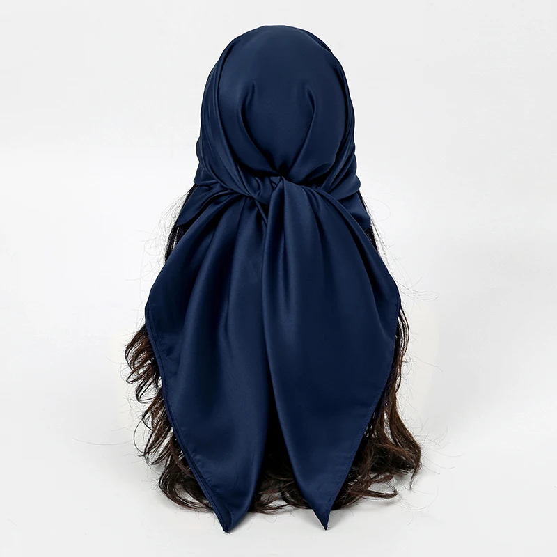 Hidżab satynowy - jedwabista chusta na głowę, kwadrat 90 cm Fj990 02
