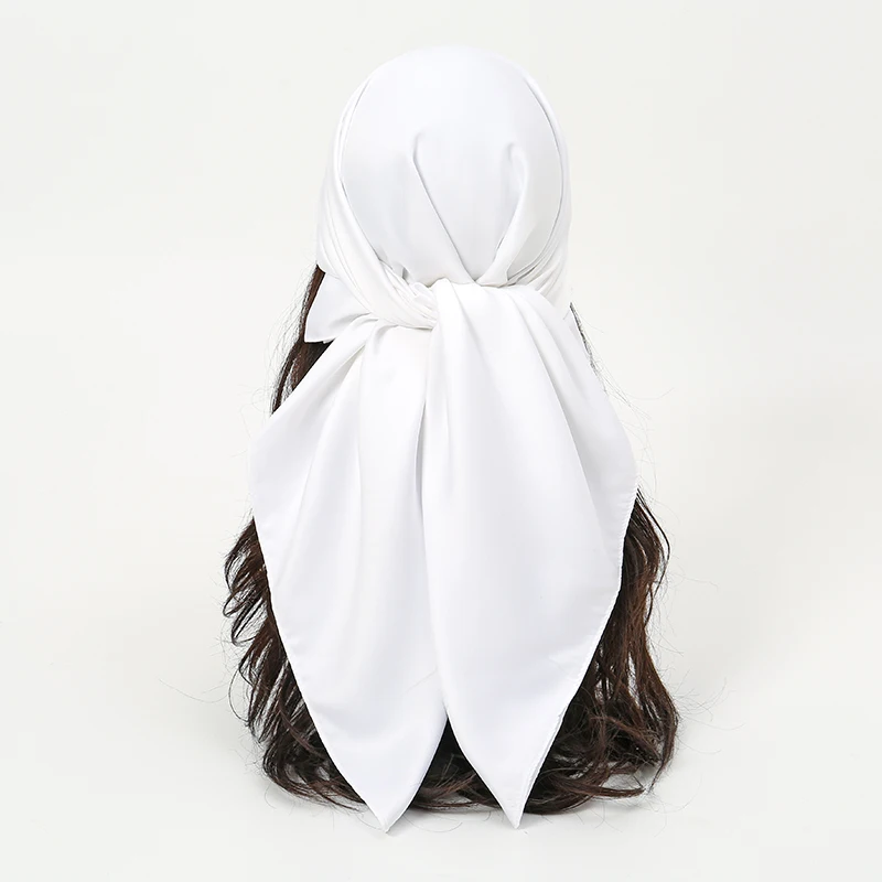 Hidżab satynowy - jedwabista chusta na głowę, kwadrat 90 cm Fj990 03