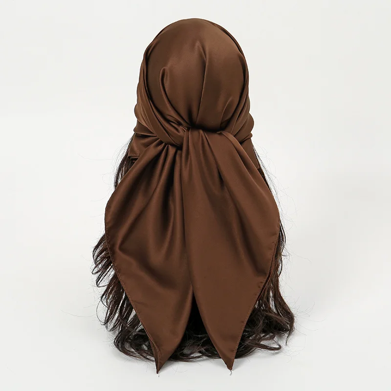 Hidżab satynowy - jedwabista chusta na głowę, kwadrat 90 cm Fj990 07