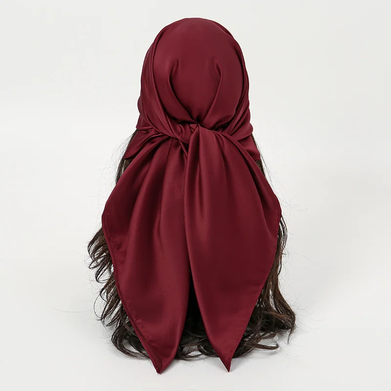 Hidżab satynowy - jedwabista chusta na głowę, kwadrat 90 cm Fj990 08