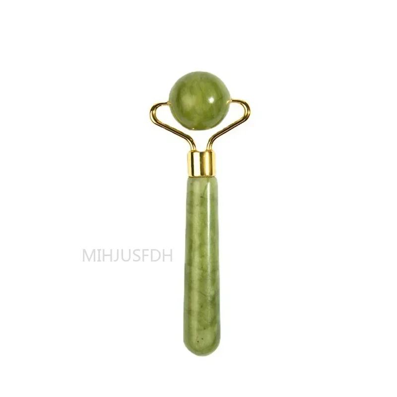 Jadeitowy roller i Gua Sha do masażu twarzy i ciała Single head roller