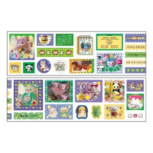 Japońska taśma washi do scrapbookingu i dekoracji pamiętnika Zielony