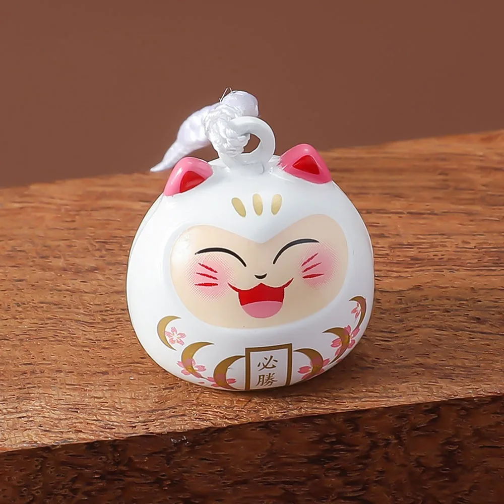 Japoński breloczek Daruma z kotem szczęścia – dzwoneczek i wisiorek Czerwony arbuz