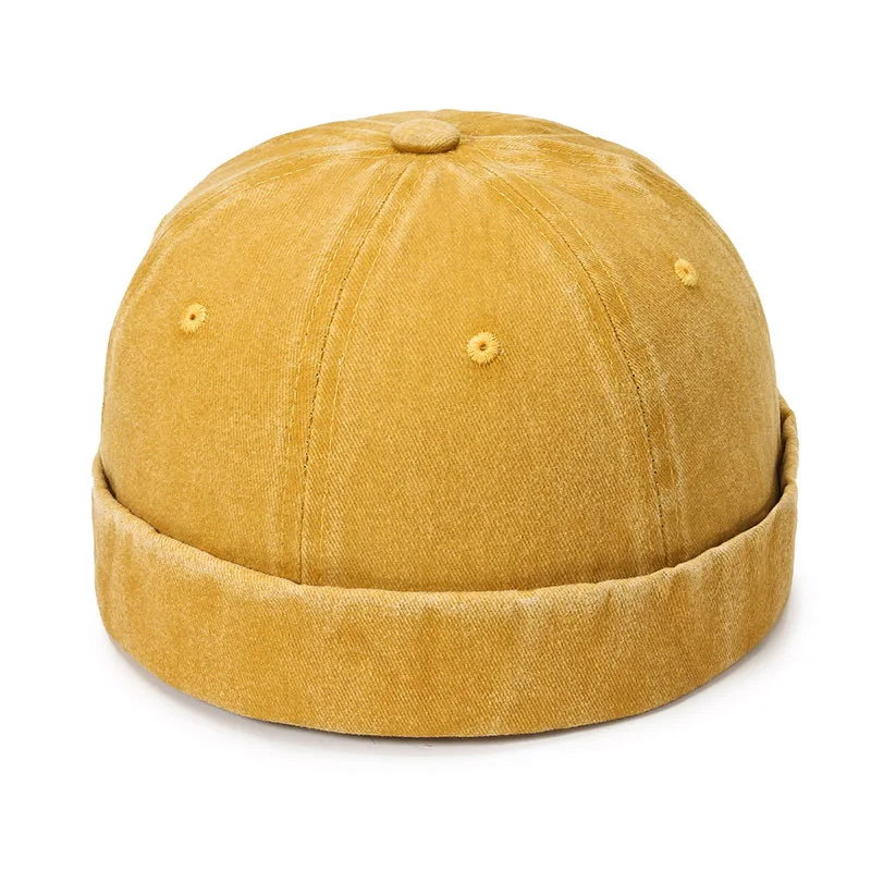 Jeansowa czapka dokerka bez daszka beanie unisex A