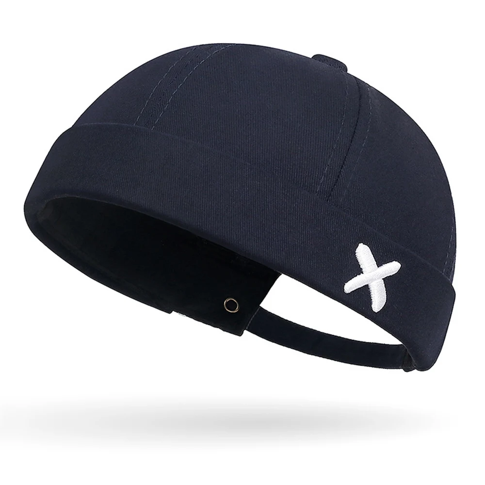 Jeansowa czapka dokerka bez daszka beanie unisex B2