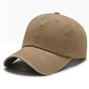 Jeansowa czapka snapback z daszkiem washed denim Khaki
